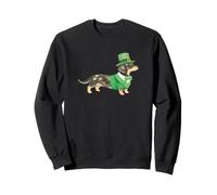 Dapple Dachshund Leprechaun St Patricks Day Green Dog Sweatshirt
