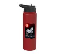Dapple Gray Horse Under a Blood Moon Stainless Steel Insulated Water Bottle