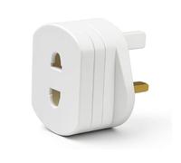 DAPTER's 1 Pack White Plug Adapter | 1A Fused Shaver Plug Adaptor UK | 2 Pin to 3 Pin Adapter Plug UK | Electric Toothbrush Adapter UK | Portable Bathroom Shaver Adapter Plug Easy to Use