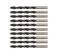 Daptez ® 10pk Lip & Spur Drill Bits High Carbon Steel 6mm Centring Bit for Exact Positioning 2 Outer Cutting Spurs Durable Sharp Precision Drill Work On Timbers Wood DIY