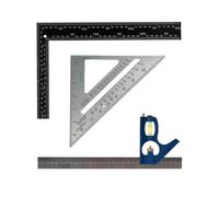 Daptez ® Metal Roofing Rafter Set Square 12" X 8" (300mm x 200mm), Dual Markings Metric and Imperial Roofers Square Alloy Rafter Guide for All Trades and DIY