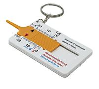 Daptez® Tyre Tread Depth Measuring Gauge Tool for Car, Van, Truck & Bike - Pocket-Sized, Key Ring Attachment, 0-20mm Range, Increments of 1mm, Quick Tread Check