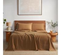 DAPU 100% French Linen Sheets 4Pcs Set, 170GSM Linen Bedding, Queen Size | Soft Breathable Cooling for Hot sleepers, 16" Deep Pocket & 360° Elastic, Pure French Linen Flax from Normandy, Earthy Linen