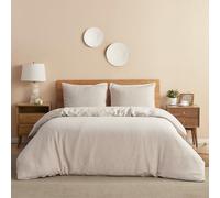 DAPU 100% Linen Duvet Cover Set 3PCs, Pure Natural French Flax Linen Duvet Cover King 90"x104" with 8 Corner Ties and Zipper Closure, Soft Breathable Durable for Hot Sleepers (Natural Linen, King)