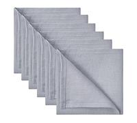 DAPU Pure Linen Napkins Set of 6, 45 x 45cm,100% French Flax Washable Home Set, Soft Breathable Napkins with Oeko Tex 100 Standard, Grey