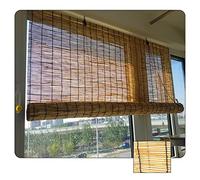 Dapxer Reed Roll Up Shades-bamboo Sunshade Blinds-retro Decorative Curtains-natural Wood Blackout Roller Blinds-roman Blinds With Lifters, for Indoor/outdoor/garden/window,124x112cm/49 * 44in