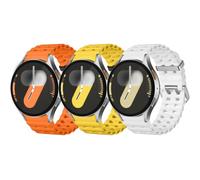 DaQin 3 Pack Sport Bands Compatible with Samsung Galaxy Watch 7 Band 6 5 4 FE 44mm 40mm/Watch 6 4 Classic 47mm 43mm 46mm 42mm/Watch 5 Pro 45mm, No Gap Breathable Silicone Replacement Strap Men Women