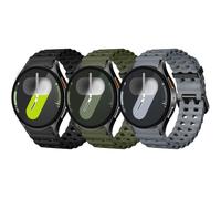 DaQin 3 Pack Sport Bands Compatible with Samsung Galaxy Watch 7 Band 6 5 4 FE 44mm 40mm/Watch 6 4 Classic 47mm 43mm 46mm 42mm/Watch 5 Pro 45mm, No Gap Breathable Silicone Replacement Strap Men Women