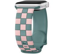 DaQin Checkered Band Compatible with Apple Watch Bands for Women 40mm 41mm 42mm 38mm Men, Cute Soft Silicone Dressy Designer Strap Repalacement Wristbands for iWatch Bands Series 10 SE 9 8 7 6 5 4 3 2