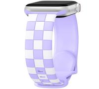 DaQin Checkered Band Compatible with Apple Watch Bands for Women 40mm 41mm 42mm 38mm Men, Cute Soft Silicone Dressy Designer Strap Repalacement Wristbands for iWatch Bands Series 10 SE 9 8 7 6 5 4 3 2