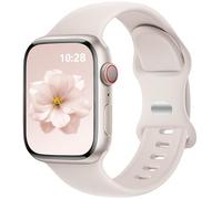 DaQin Soft Silicone Band Compatible with Apple Watch Straps 44mm - Breathable Sport Band Compatible with Apple Watch Series 11 Strap/for iWatch Straps 45mm 44mm 46mm 49mm Series 10 9 8 7 6, Starlight