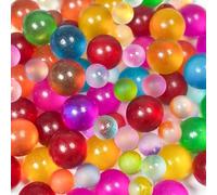 daqoupzi Pack of 100 Colourful Glass Marbles, 10 mm and 16 mm Glass Marbles for Marble Games, Crafts as well as for Decoration of Vases and Aquariums