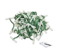 DAQUN 100x76mm Treasury Tags, Treasury Tag with Green String Plastic Ends, Document Fasteners for Office School Use, Archiving File Ties Stationery Supplies