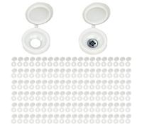 DAQUN 120 Pcs Screw Caps, White Screw Caps, Plastic Cover Cap Suitable for Concealing Screws Holes on Furniture and DIY Project