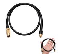 DAQUN 2-in-1 Presta to Schrader Valve Adapter, 40cm/15.7in Rubber Presta Valve Pump Adapter Extension for Bicycle Pump and Electric Air Pump