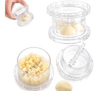 DAQUN 2 Pcs Garlic Twister, Manual Press, Rotary Chopping Tool, Food Processor for Mincing Cloves and Chilies