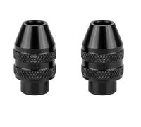 DAQUN 2 Pcs Multi Chuck Keyless Drill Bit Adapter Corded Rotary Tool, Sturdy Alloy Collet Set for Sanding Drums and Speed Projects, Compatible with Dremel Chuck