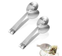 DAQUN 2 Pcs Tea Bag Squeezer, Tea Bag Squeezer Tongs, Stainless Steel Squeeze Tongs, Drip Free Non Scald Tea Holder, Kitchen Gadget for Tea Lovers, Strainer Clip for Sugar Cube & Tea Bags