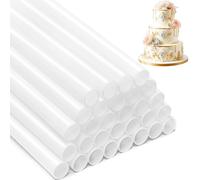 DAQUN 30 Pcs Plastic Cake Dowels, Cake Dowels for Tiered Cakes, Sturdy Pillars (11.8 Inch), Re-Usable Stacking Sticks, Idea for Wedding and DIY Party Cakes Construction Supports