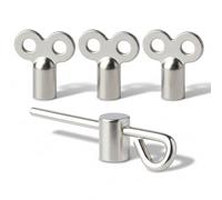 DAQUN 4 Pcs Radiator Key Bleed Key, 5mm Standard Radiator Bleed Keys Set for Towel Radiator, Bleeding Tool Kit for Heating System DIY