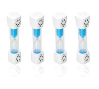 DAQUN 4 Pcs Toothbrush Timer, 2 Minute Timer for Teeth, Kids Sand Hourglass for Teeth Brushing, Fun Bathroom Kitchen Timers, Children Habit Training Tool, Oral Care