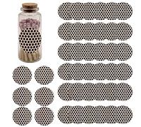 DAQUN 42 Pcs Pre-Cut Round Match Striker Stickers, Self-Adhesive Match Strike Paper for DIY Decorative Match Jars and Craft Projects, Brown