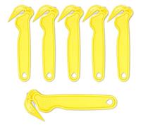 DAQUN 6 Pcs Yellow Box Cutters, Box Opener Tool - Utility for Cardboard, Packaging, Slitting Bubble Wrap, Stretch Film & Plastics, Good Helper for Logistics and DIY Enthusiasts