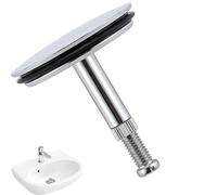 DAQUN Bath Plug, 43mm Cover/ 8mm Pole Adjustable Push Down Bath Plug Replacement, for Drains