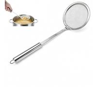 DAQUN Skimmer Spoon, Stainless Steel Oil Strainer for Broth, Fine Mesh Fat Skimmer for Frying Food, Long Handle Kitchen Filter Sieve 100 Mesh