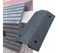 DAQXYH 4" Rise Rubber Threshold Ramp Transition Bridge Ramp For Doorways, Portable Entryway Ramp High Load, Groove Wide 4.7in, 2.4/3in (3" Rise/40x40x8cm)