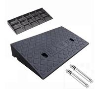 DAQXYH 8 Inch Rise Threshold Ramps For Doorways, Non-Slip Kerb Ramps With Expansion Bolts, Black Portable Loading Ramp For Car, Scooter, Bike(50x50x19cm(19.7x19.7x7.5in))