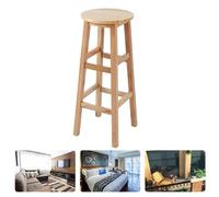 DAQXYH Round Wooden Stool Solid Wood Barstools 18 20 24 28 32inch Kitchen Counter Stool For Bedroom Living Room Dining Room Cafe(80cm/32in)