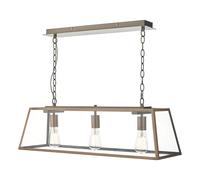 Dar Academy 3 Light Bar Ceiling Pendant - Antique Copper