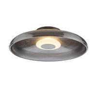 DAR Ansel Flush Smoked Glass And Polished Black Chrome Led