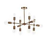 Dar Code 12 Arm Semi-Flush Ceiling Light