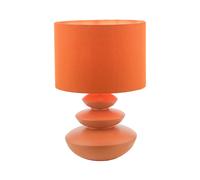 Dar Discus Ceramic Table Lamp - Orange