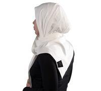 Dar el Lina Ivory Instant Hijab Scarf for Women, Elasticated One Piece, Lightweight Bamboo & Cotton, Soft and Durable, No Pins Needed, Sports Hijab, Prayer Hijab, Kids Hijab for Girls, Washable