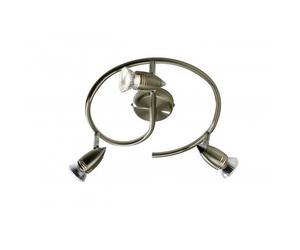 Dar GEM8275 Gemini 3 Light Ceiling Spotlight Antique Brass