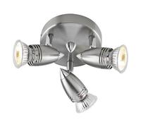 DAR Gemini 3 Light Plate Spotlight Satin Chrome (Multipack)