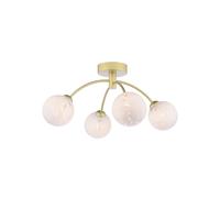 Dar Izzy 4 Light Semi-Flush Ceiling Light - Polished Gold