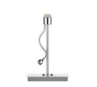 Dar Lighting Dar Amalfi Twin Light Switched Table Lamp Base Only in Polished Chrome with Flexible LED Reading Light