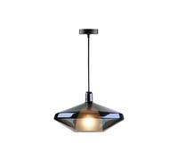 Dar Lighting Dar Esmeralda Large Ceiling Pendant Light With Blue And Opal Glass