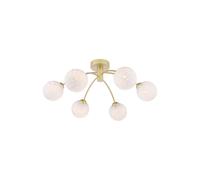 Dar Izzy 6 Light Semi-Flush Ceiling Light - Polished Gold