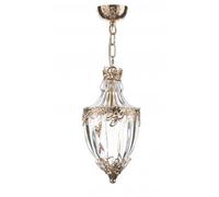 Dar Lighting Dar Ottoman Single Light Ceiling Pendant with Clear Glass in a French Gold Finish