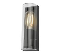 Dar Lighting Dar Quenby Single Light Outdoor Wall Fitting in Anthracite Finish and Clear Polycarbonate Diffuser