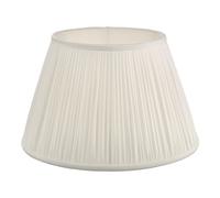 Dar Lighting Dar Ulyana 35cm Ivory Faux Silk Tapered Pleat Drum Shade