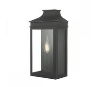 Dar Lighting Dar Vapour Single Light Outdoor Wall Fitting in Black Finish