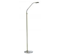 Dar Lighting Dar Wellington Single Light Adjustable LED Floor Lamp in Antique Brass