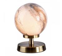 dar lighting ESB4175-07 Esben Touch Table Lamp Antique Brass with Planet Glass