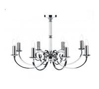 dar lighting Mur0850 Murray 8 Light Dual Mount Pendant Polished Chrome